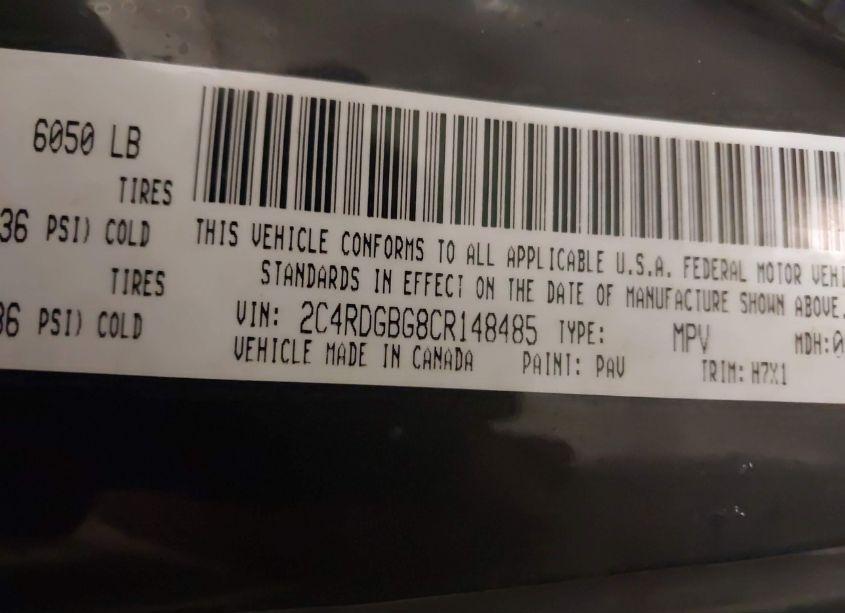 Photo 9 of 2012 Dodge Grand CARAVAN SE/AVP (VIN 2C4RDGBG8CR148485)