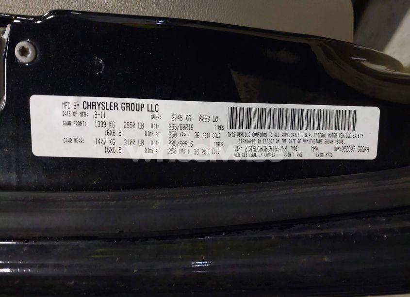 Photo 9 of 2012 Dodge Grand CARAVAN SE/AVP (VIN 2C4RDGBG8CR155758)