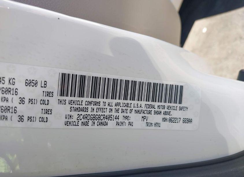 Photo 9 of 2012 Dodge Grand CARAVAN SE/AVP (VIN 2C4RDGBG8CR405144)