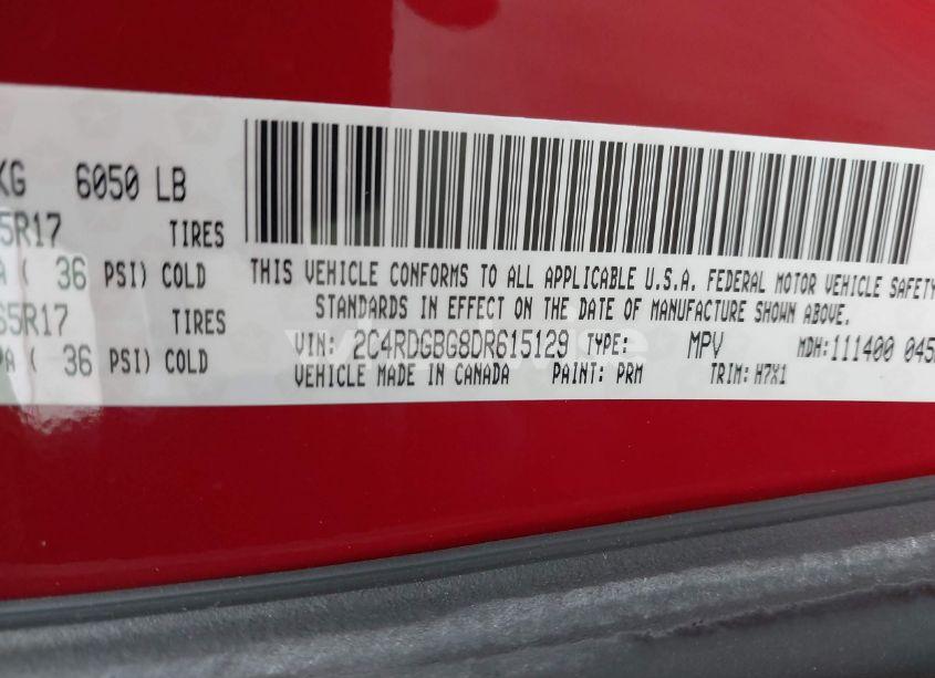 Photo 9 of 2013 Dodge Grand CARAVAN SE (VIN 2C4RDGBG8DR615129)