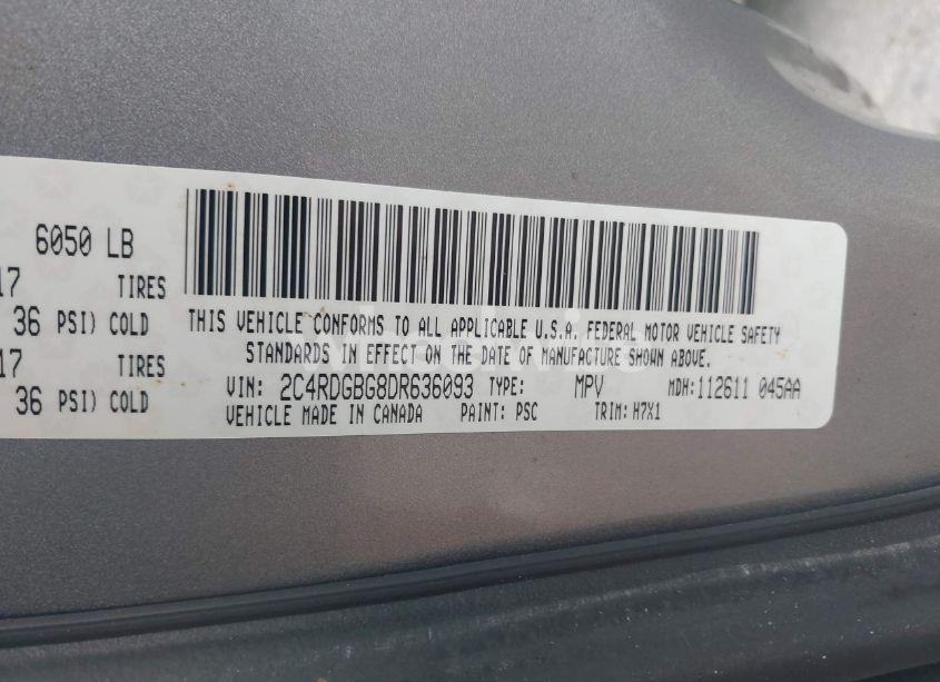 Photo 9 of 2013 Dodge Grand CARAVAN SE (VIN 2C4RDGBG8DR636093)