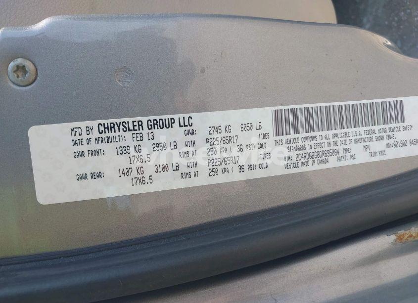 Photo 9 of 2013 Dodge Grand CARAVAN SE (VIN 2C4RDGBG8DR695094)