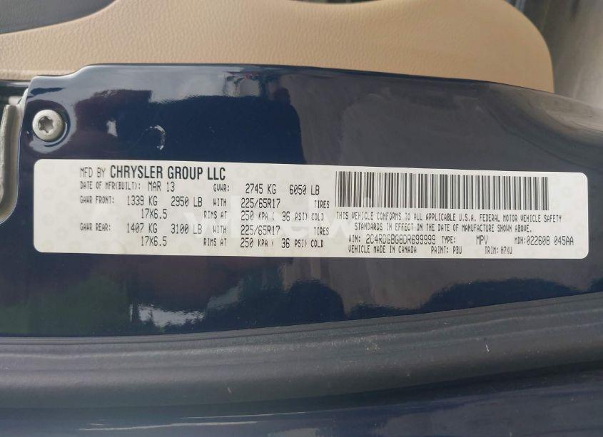 Photo 9 of 2013 Dodge Grand CARAVAN SE (VIN 2C4RDGBG8DR699999)