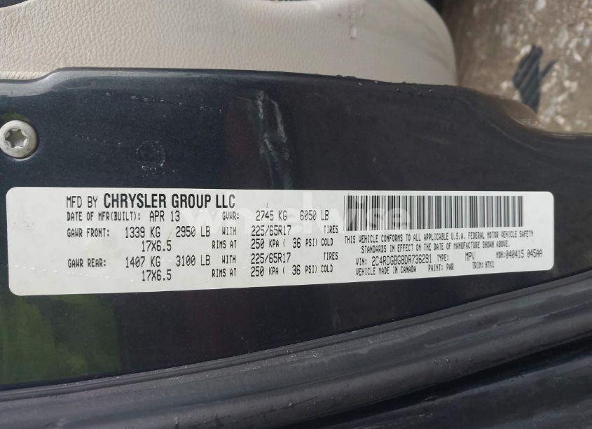 Photo 9 of 2013 Dodge Grand CARAVAN SE (VIN 2C4RDGBG8DR736291)
