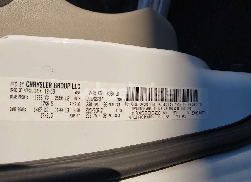 Photo 9 of 2014 Dodge Grand CARAVAN SE (VIN 2C4RDGBG8ER274333)