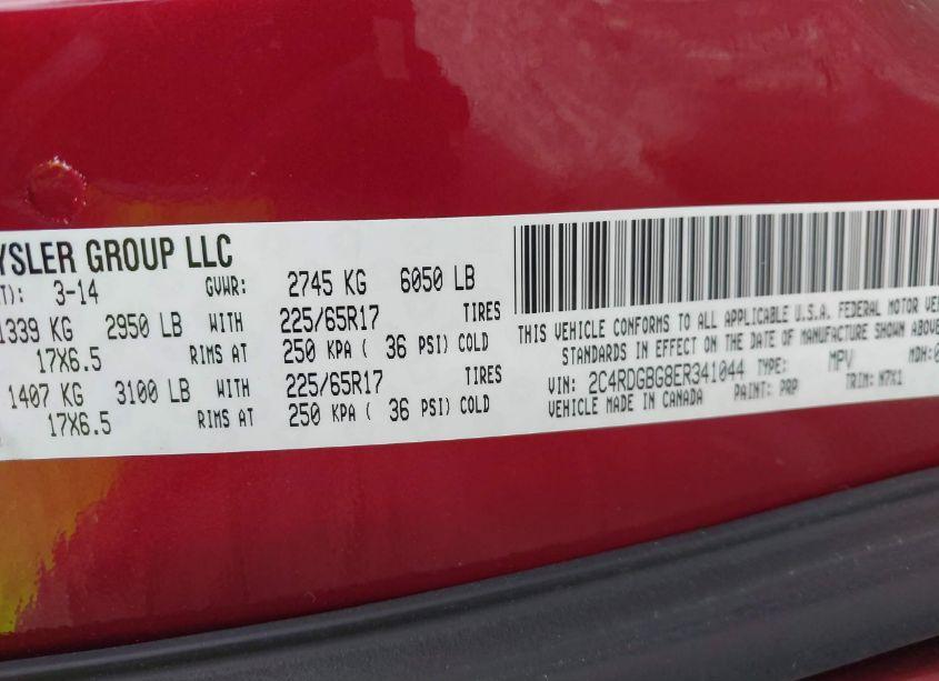 Photo 9 of 2014 Dodge Grand CARAVAN SE 30TH ANNIVERSARY (VIN 2C4RDGBG8ER341044)