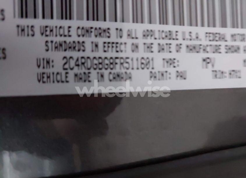 Photo 9 of 2015 Dodge Grand CARAVAN SE (VIN 2C4RDGBG8FR511601)