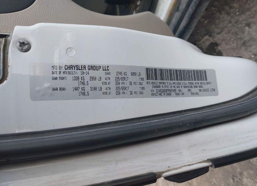 Photo 9 of 2015 Dodge Grand CARAVAN AMERICAN VALUE PKG (VIN 2C4RDGBG8FR587495)