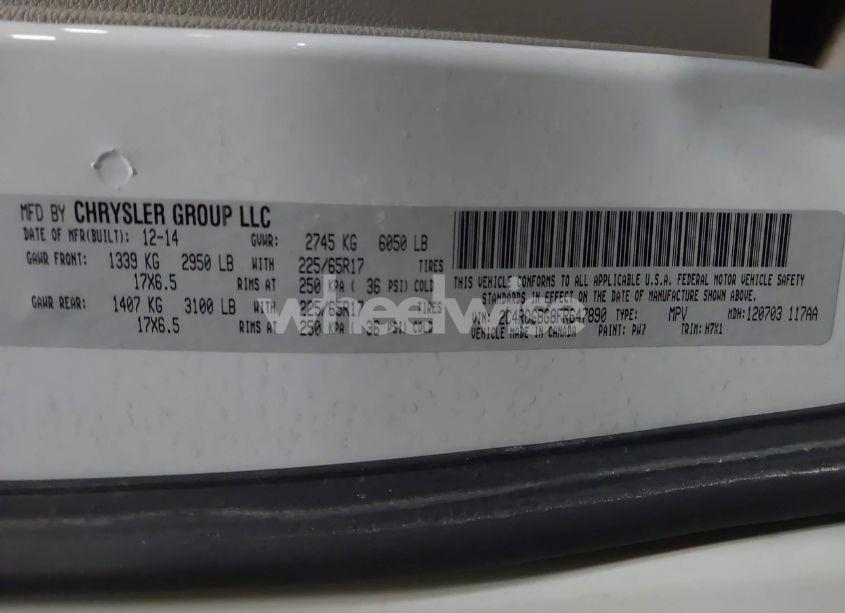 Photo 9 of 2015 Dodge Grand CARAVAN SE (VIN 2C4RDGBG8FR647890)