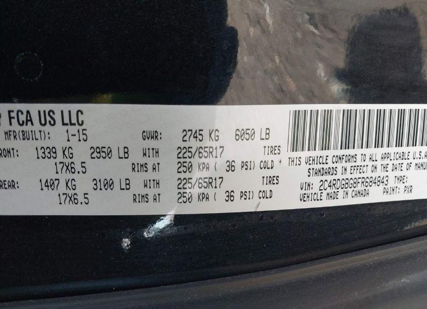 Photo 9 of 2015 Dodge Grand CARAVAN SE PLUS (VIN 2C4RDGBG8FR684843)