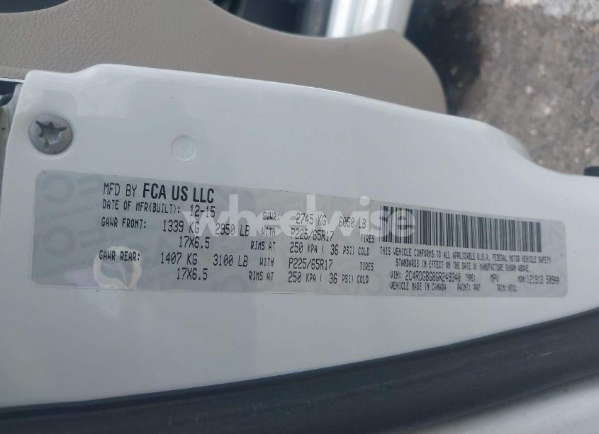 Photo 9 of 2016 Dodge Grand CARAVAN SE (VIN 2C4RDGBG8GR249340)