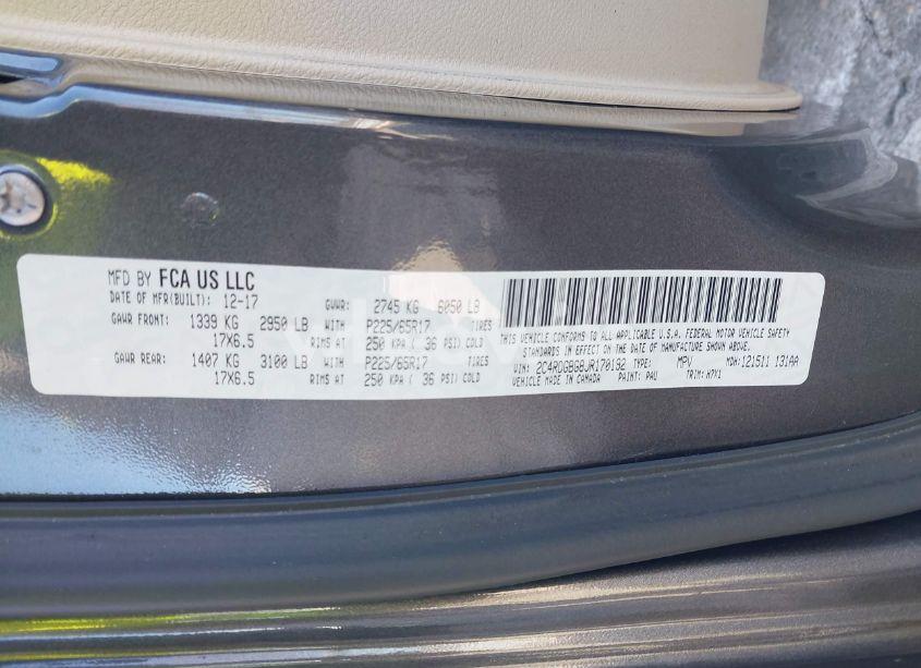 Photo 9 of 2018 Dodge Grand CARAVAN SE (VIN 2C4RDGBG8JR170192)