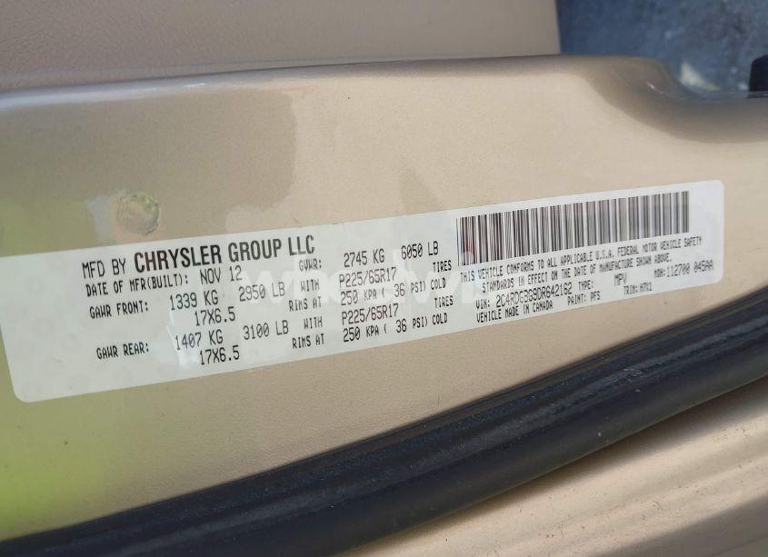 Photo 9 of 2013 Dodge Grand CARAVAN SE (VIN 2C4RDGBG9DR642162)