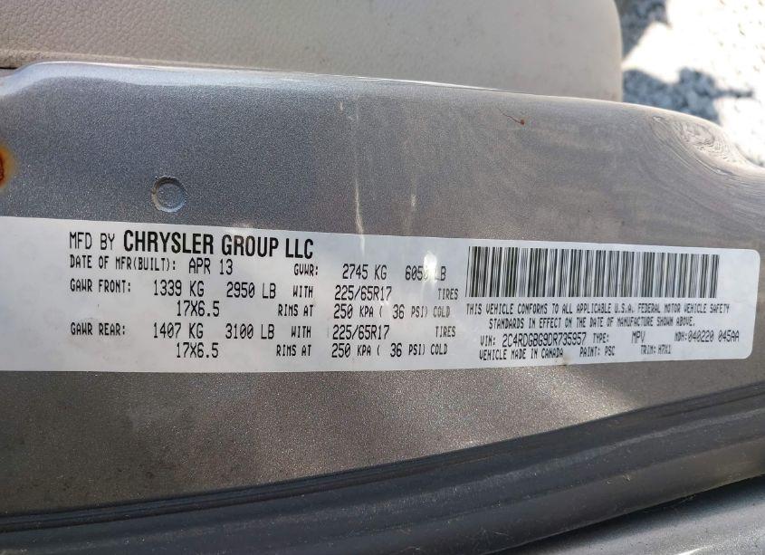 Photo 9 of 2013 Dodge Grand CARAVAN SE (VIN 2C4RDGBG9DR735957)