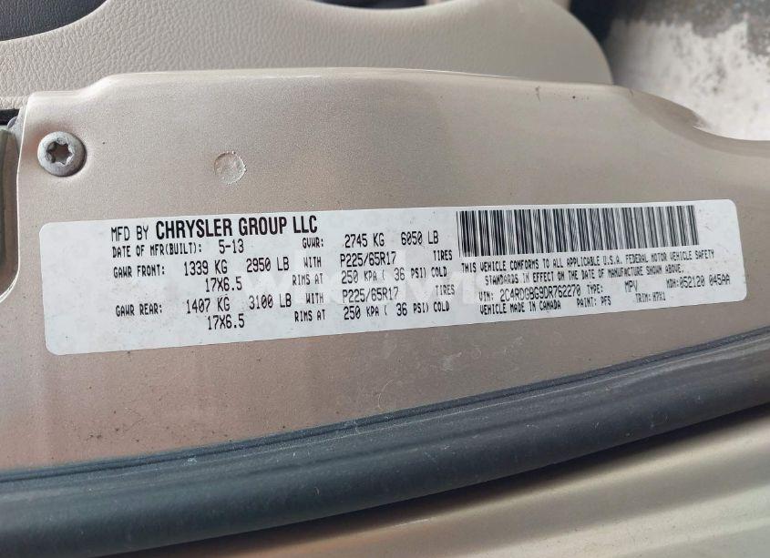 Photo 9 of 2013 Dodge Grand CARAVAN SE (VIN 2C4RDGBG9DR762270)