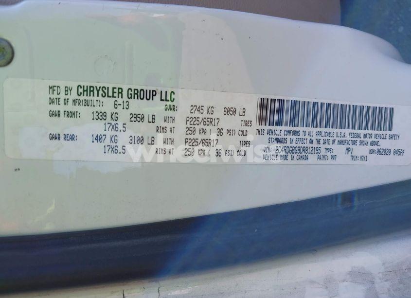 Photo 9 of 2013 Dodge Grand CARAVAN SE (VIN 2C4RDGBG9DR812195)