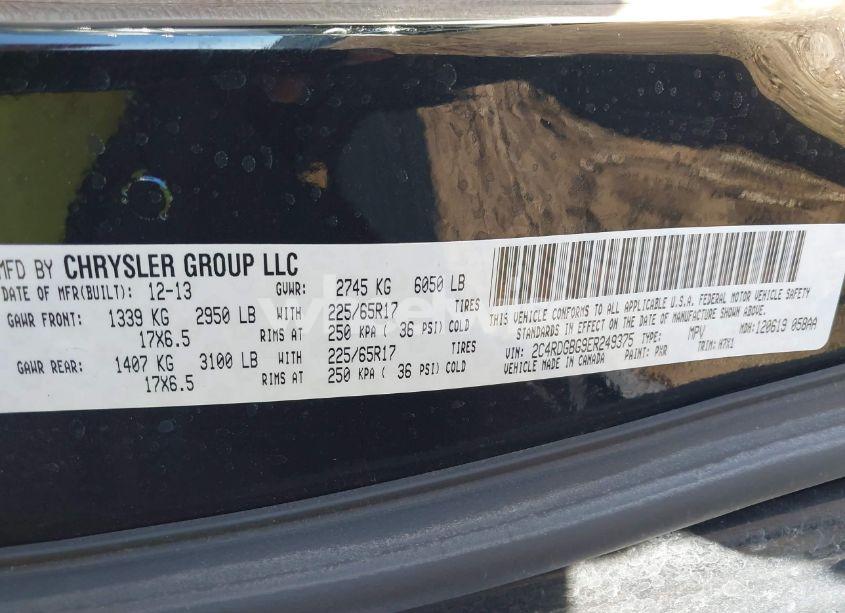 Photo 9 of 2014 Dodge Grand CARAVAN AMERICAN VALUE PKG (VIN 2C4RDGBG9ER249375)