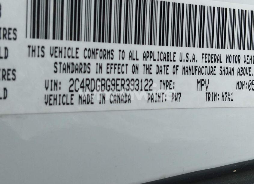 Photo 9 of 2014 Dodge Grand CARAVAN AVP/SE (VIN 2C4RDGBG9ER393122)