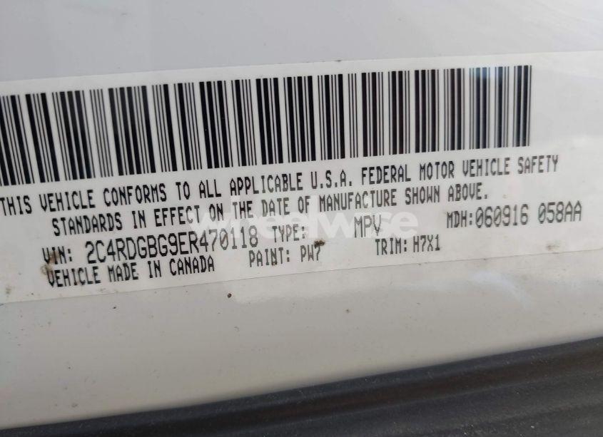 Photo 9 of 2014 Dodge Grand CARAVAN AMERICAN VALUE PKG (VIN 2C4RDGBG9ER470118)