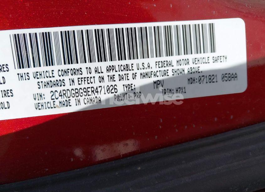 Photo 9 of 2014 Dodge Grand CARAVAN SE (VIN 2C4RDGBG9ER471026)