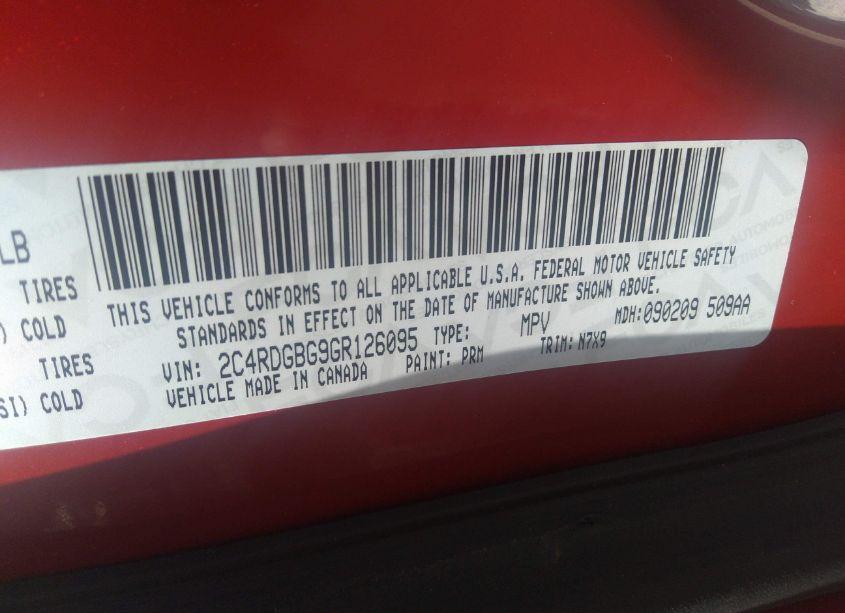 Photo 9 of 2016 Dodge Grand CARAVAN SE PLUS (VIN 2C4RDGBG9GR126095)