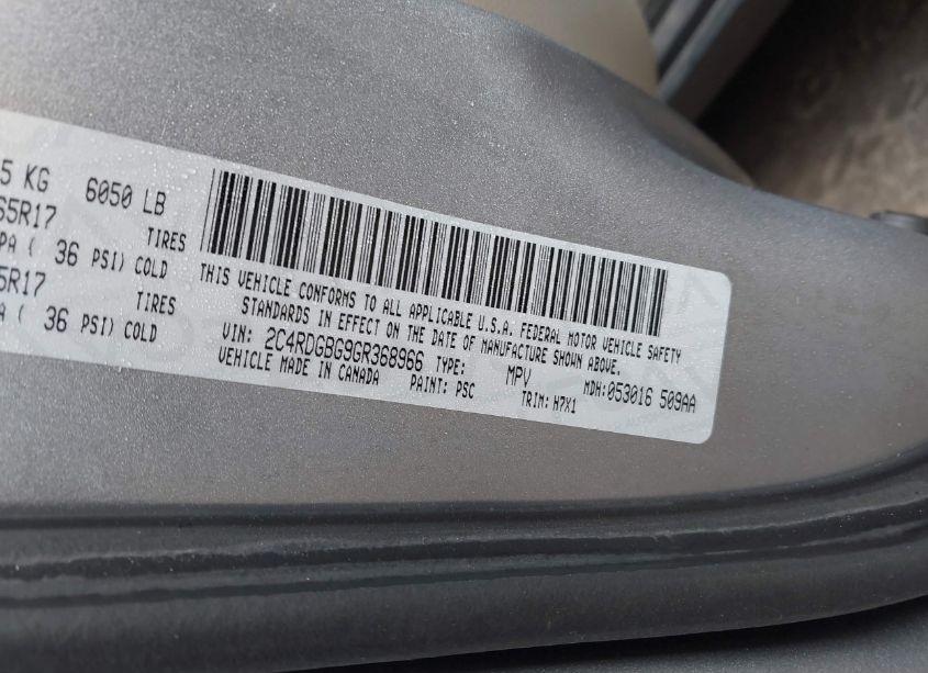 Photo 9 of 2016 Dodge Grand CARAVAN AMERICAN VALUE PKG (VIN 2C4RDGBG9GR368966)