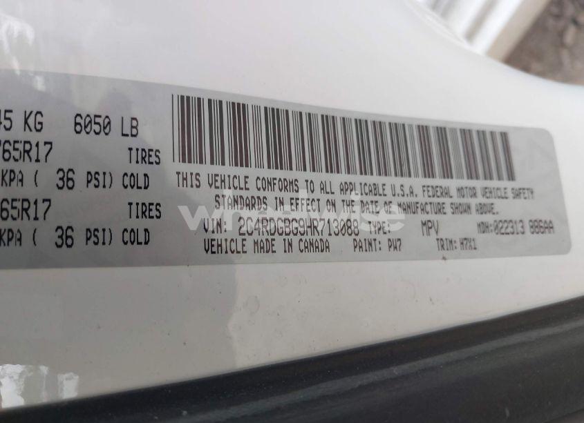 Photo 9 of 2017 Dodge Grand CARAVAN SE (VIN 2C4RDGBG9HR713088)