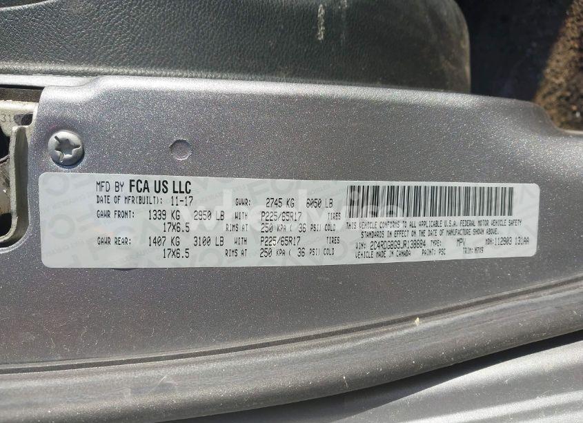 Photo 9 of 2018 Dodge Grand CARAVAN SE PLUS (VIN 2C4RDGBG9JR138884)