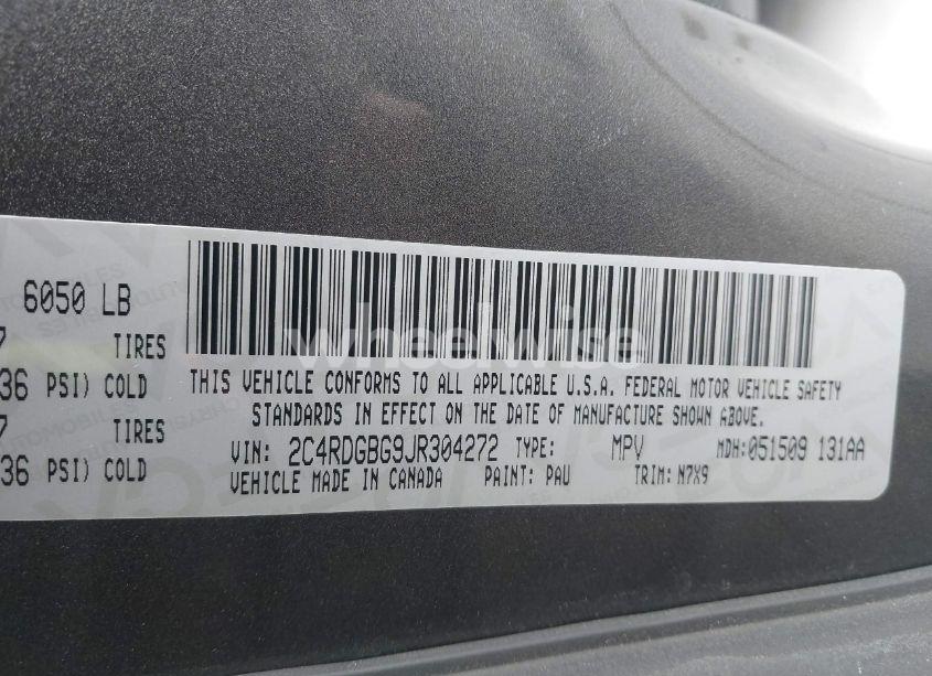 Photo 9 of 2018 Dodge Grand CARAVAN SE PLUS (VIN 2C4RDGBG9JR304272)