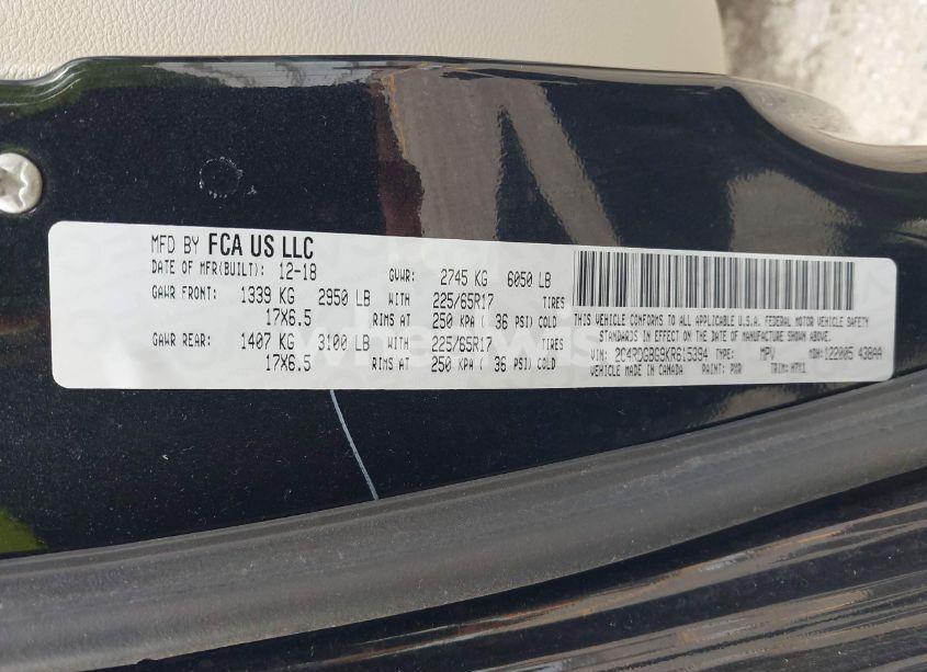 Photo 9 of 2019 Dodge Grand CARAVAN SE (VIN 2C4RDGBG9KR615394)