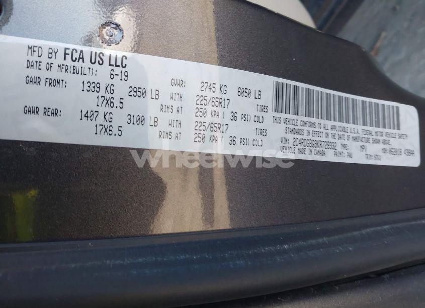 Photo 9 of 2019 Dodge Grand CARAVAN SE (VIN 2C4RDGBG9KR729332)