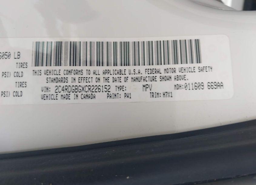 Photo 9 of 2012 Dodge Grand CARAVAN SE/AVP (VIN 2C4RDGBGXCR226152)