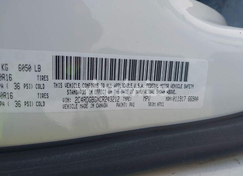 Photo 9 of 2012 Dodge Grand CARAVAN SE/AVP (VIN 2C4RDGBGXCR243212)