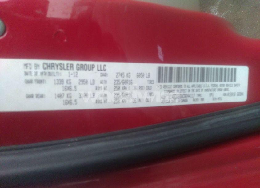 Photo 9 of 2012 Dodge Grand CARAVAN SE/AVP (VIN 2C4RDGBGXCR244117)