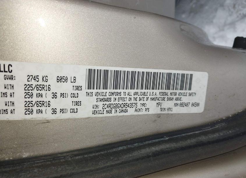 Photo 9 of 2013 Dodge Grand CARAVAN AMERICAN VALUE PKG (VIN 2C4RDGBGXDR543575)