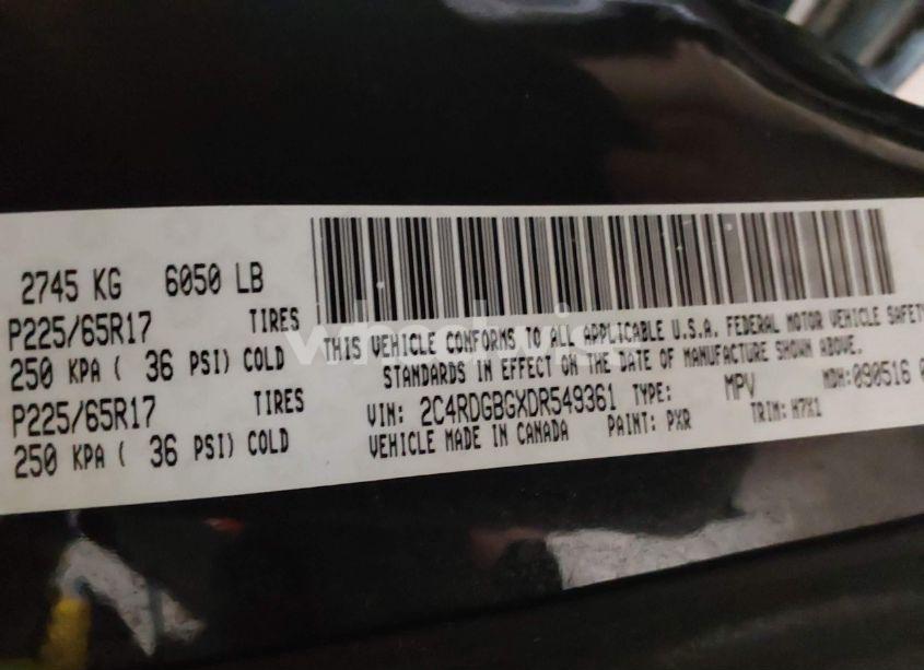 Photo 9 of 2013 Dodge Grand CARAVAN SE (VIN 2C4RDGBGXDR549361)