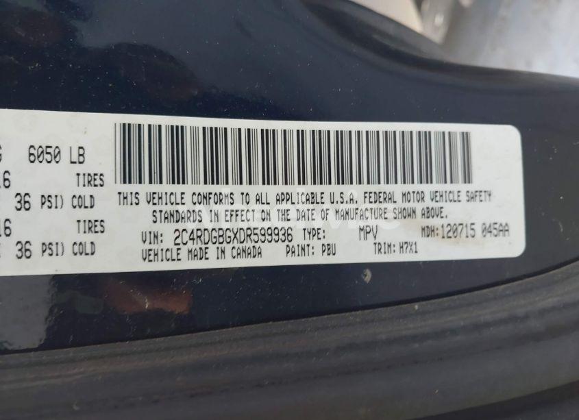 Photo 9 of 2013 Dodge Grand CARAVAN AMERICAN VALUE PKG (VIN 2C4RDGBGXDR599936)