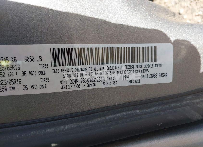 Photo 9 of 2013 Dodge Grand CARAVAN SE (VIN 2C4RDGBGXDR612619)