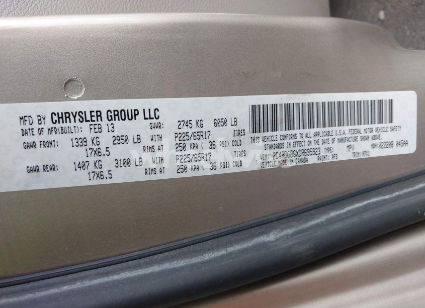 Photo 9 of 2013 Dodge Grand CARAVAN SE (VIN 2C4RDGBGXDR695923)