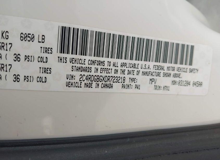 Photo 9 of 2013 Dodge Grand CARAVAN SE (VIN 2C4RDGBGXDR723218)