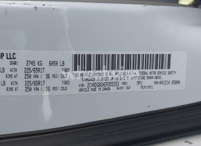 Photo 9 of 2014 Dodge Grand CARAVAN SE (VIN 2C4RDGBGXER355253)