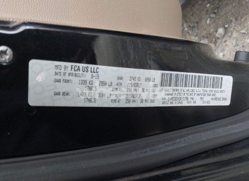 Photo 9 of 2016 Dodge Grand CARAVAN SE (VIN 2C4RDGBGXGR151796)