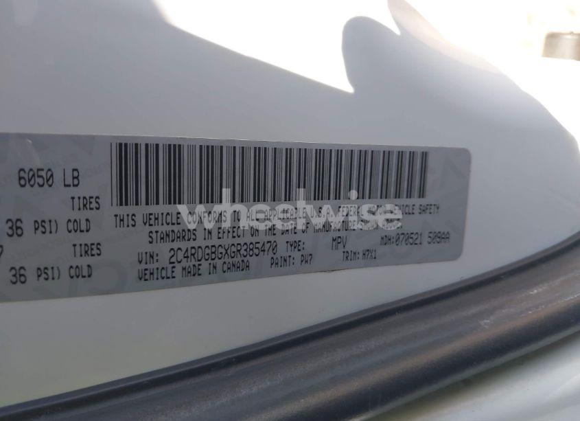 Photo 9 of 2016 Dodge Grand CARAVAN SE (VIN 2C4RDGBGXGR385470)