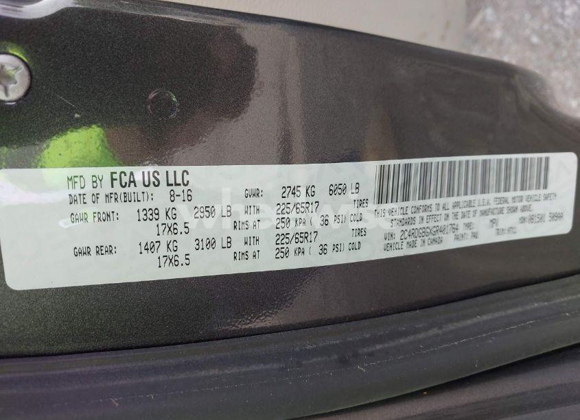 Photo 9 of 2016 Dodge Grand CARAVAN AMERICAN VALUE PKG (VIN 2C4RDGBGXGR401764)