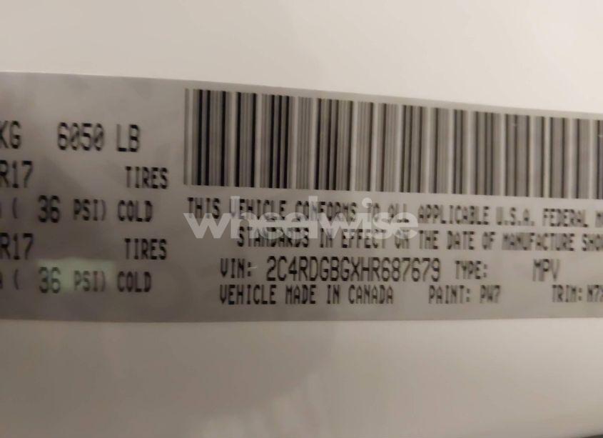 Photo 9 of 2017 Dodge Grand CARAVAN SE PLUS (VIN 2C4RDGBGXHR687679)