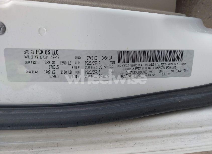 Photo 9 of 2018 Dodge Grand CARAVAN SE (VIN 2C4RDGBGXJR147836)