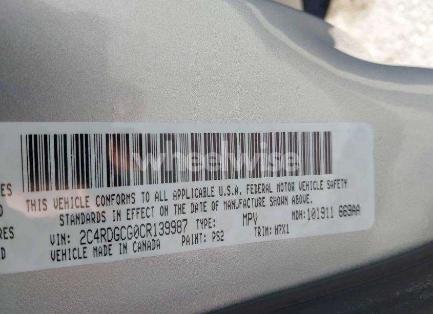 Photo 9 of 2012 Dodge Grand CARAVAN SXT (VIN 2C4RDGCG0CR139987)