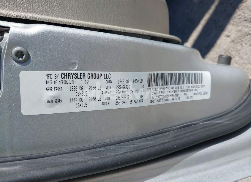 Photo 9 of 2012 Dodge Grand CARAVAN SXT (VIN 2C4RDGCG0CR240995)