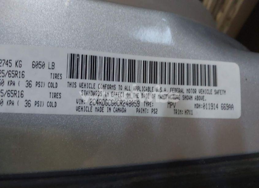 Photo 9 of 2012 Dodge Grand CARAVAN SXT (VIN 2C4RDGCG0CR248059)