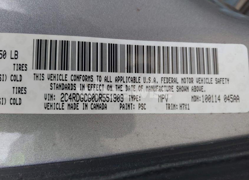 Photo 9 of 2013 Dodge Grand CARAVAN SXT (VIN 2C4RDGCG0DR551909)